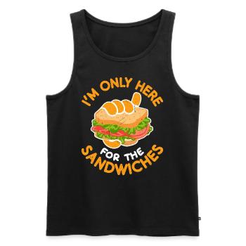 I'm only here for the sandwiches - Men's Premium Organic Tank Top - black - Front - Michal (187cm)