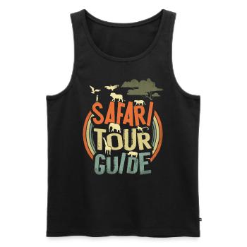 Safari Tour Guide - Männer Premium Bio Tank Top - Schwarz - Vorne - AI Model Male 178 light (178cm)