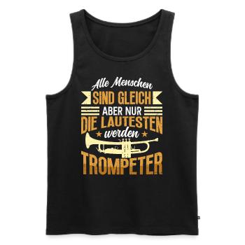 Trompeter Trompete Instrument Blechblasmusik - Männer Premium Bio Tank Top - Schwarz - Vorne - Michal (187cm)