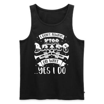 Trumpeter Trumpet Instrument Brass Music - Men's Premium Organic Tank Top - black - Front - AI Model Male 178 light (178cm)
