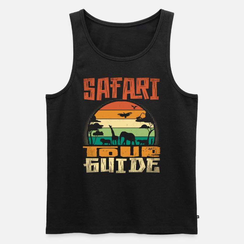Safari Tour Guide - Männer Premium Bio Tank Top - Schwarz