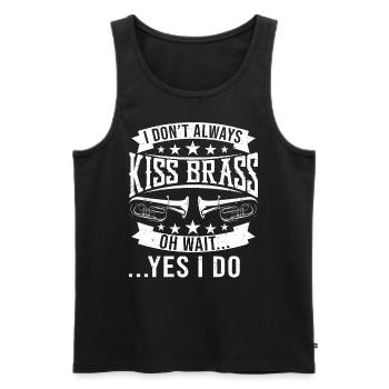 Trumpeter Trumpet Instrument Brass Music - Men's Premium Organic Tank Top - black - Front - AI Model Male 178 light (178cm)