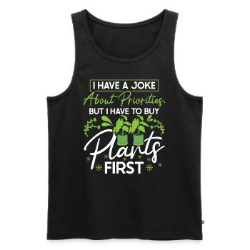 Plant Lovers Gardening Garden Gardeners - Men's Premium Organic Tank Top - black - Front - Michal (187cm)