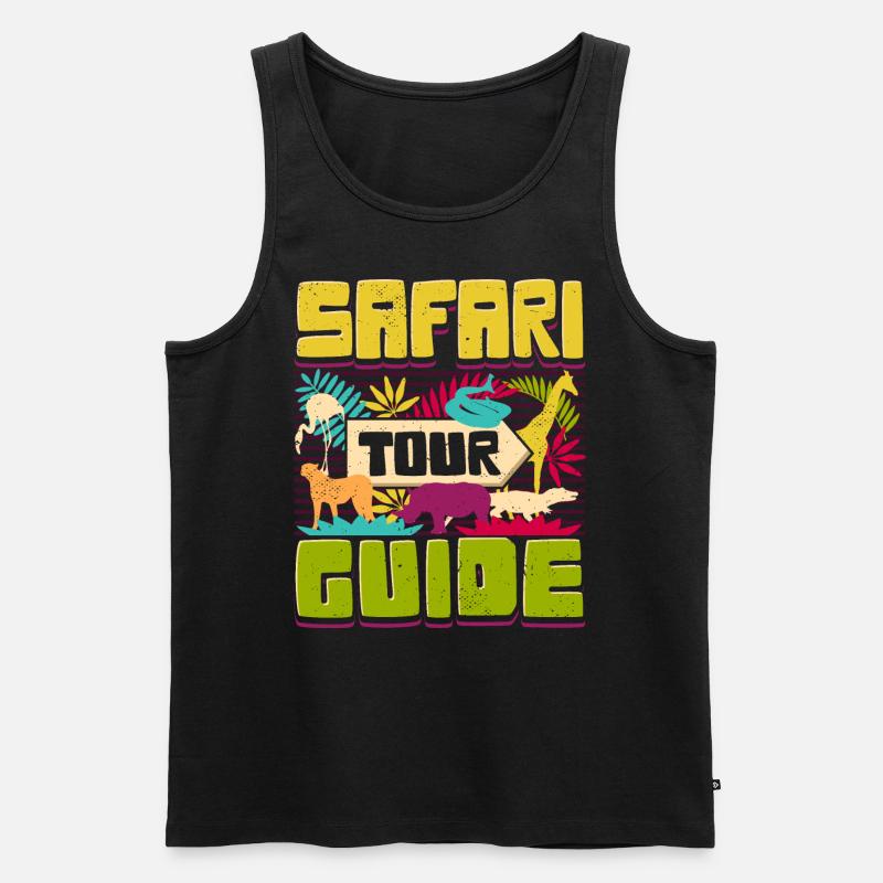 Safari Tour Guide - Männer Premium Bio Tank Top - Schwarz
