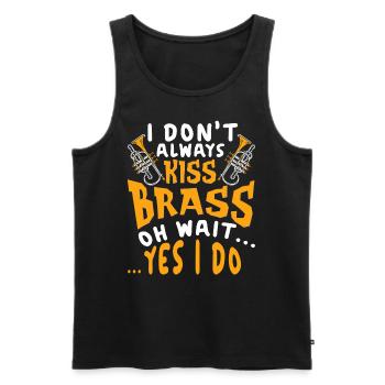 Trumpeter Trumpet Instrument Brass Music - Men's Premium Organic Tank Top - black - Front - AI Model Male 178 light (178cm)