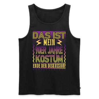90er Jahre Kostüm Party Outfit Mottoparty Herren - Männer Premium Bio Tank Top - Schwarz - Vorne - Michal (187cm)