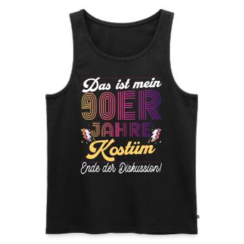 90er Jahre Mottoparty Outfit Kostüm Party Herren - Männer Premium Bio Tank Top - Schwarz - Vorne - Michal (187cm)