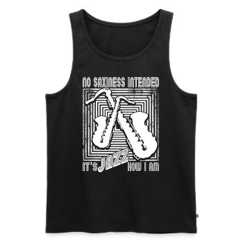 Saxophon Saxphonspieler - Männer Premium Bio Tank Top - Schwarz - Vorne - Michal (187cm)