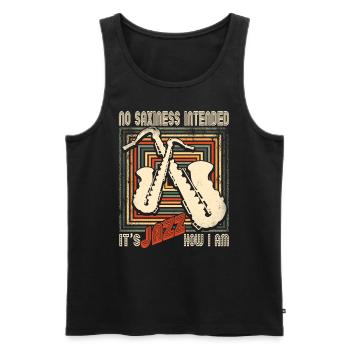 Saxophon Saxphonspieler - Männer Premium Bio Tank Top - Schwarz - Vorne - Michal (187cm)