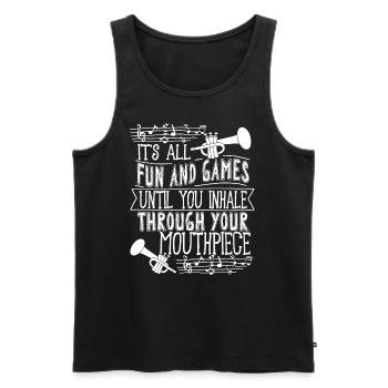 Trompeter Trompete Instrument Blechblasmusik - Männer Premium Bio Tank Top - Schwarz - Vorne - Michal (187cm)