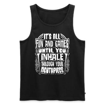 Trompeter Trompete Instrument Blechblasmusik - Männer Premium Bio Tank Top - Schwarz - Vorne - Michal (187cm)