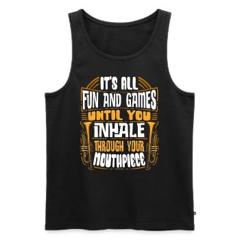 Trumpeter Trumpet Instrument Brass Music - Men's Premium Organic Tank Top - black - Front - AI Model Male 178 light (178cm)