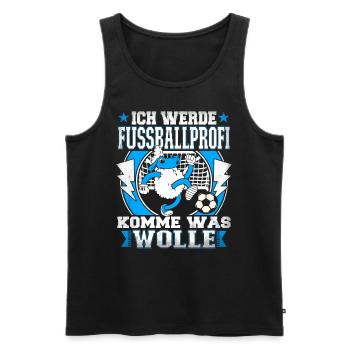 Fußball Fussballprofi Fußballspieler Junge Spruch - Männer Premium Bio Tank Top - Schwarz - Vorne - Michal (187cm)