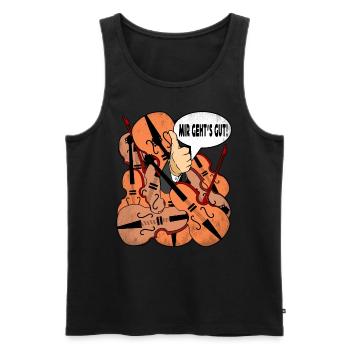 Cello Instrument Musiker Cellist Lustig - Männer Premium Bio Tank Top - Schwarz - Vorne - Michal (187cm)