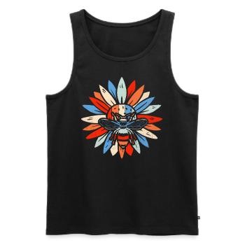 Imkerei Biene Retro Honig Bienenzucht Imker - Männer Premium Bio Tank Top - Schwarz - Vorne - AI Model Male 178 light (178cm)