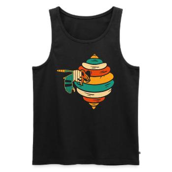 Imkerei Biene Retro Honig Bienenzucht Imker - Männer Premium Bio Tank Top - Schwarz - Vorne - AI Model Male 178 light (178cm)