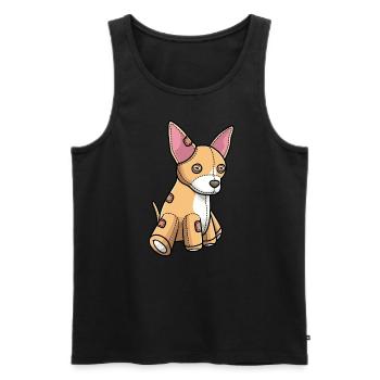Chiweenie Dog Cuddly Toy - Débardeur bio Premium Homme - noir - Devant - Michal (187cm)