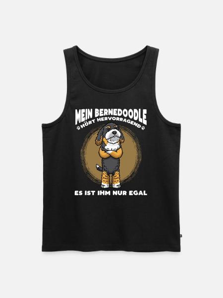 Stur Bernedoodle Hund - Männer Premium Bio Tank Top - Schwarz