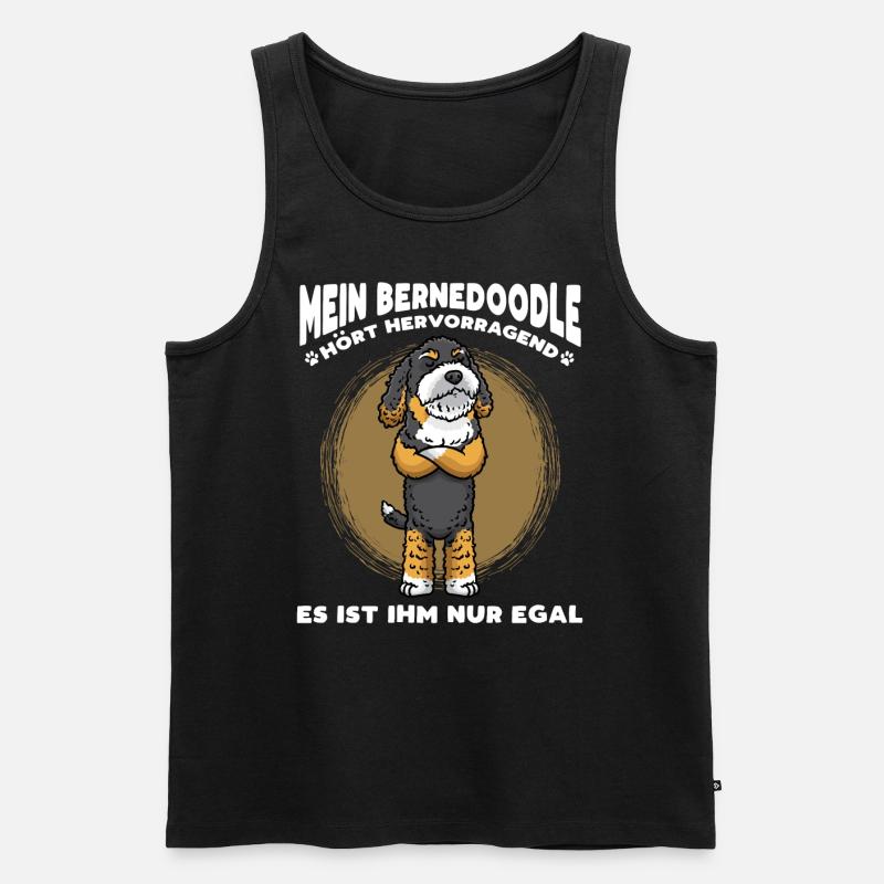 Stur Bernedoodle Hund - Männer Premium Bio Tank Top - Schwarz