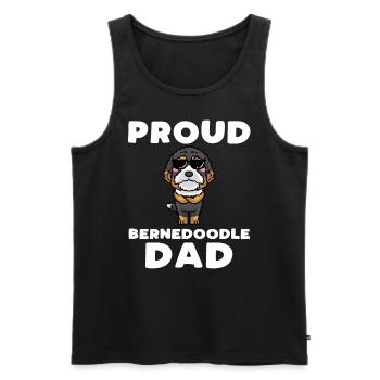 Bernedoodle Dog - Men's Premium Organic Tank Top - black - Front - AI Model Male 178 light (178cm)