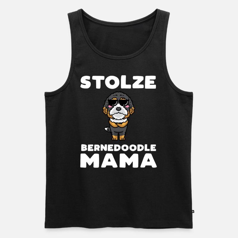 Bernedoodle Mama - Männer Premium Bio Tank Top - Schwarz