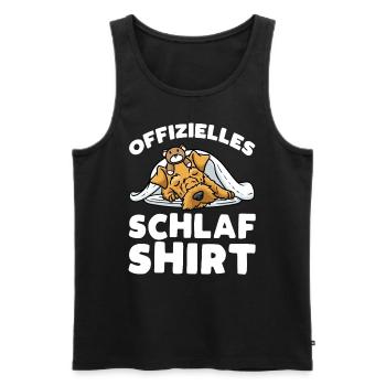 Welsh Terrier Hund Mit Kuscheltier Schlaf - Männer Premium Bio Tank Top - Schwarz - Vorne - Michal (187cm)