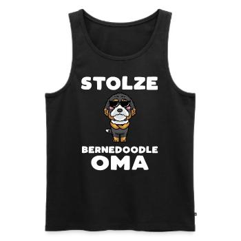 Bernedoodle Oma Hund Mit Sonnenbrille - Männer Premium Bio Tank Top - Schwarz - Vorne - Michal (187cm)