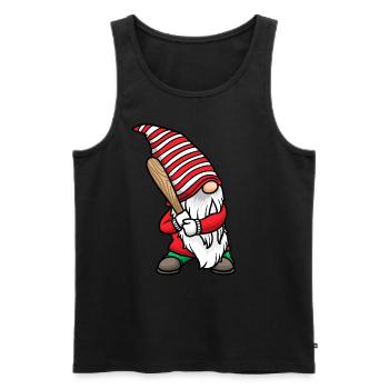 Elfes de Noël Noël Baseball - Débardeur bio Premium Homme - noir - Devant - Michal (187cm)