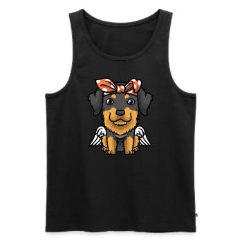 Chien Hovawart - Débardeur bio Premium Homme - noir - Devant - Michal (187cm)