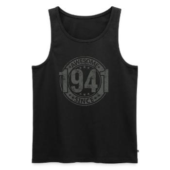 Génial depuis l’anniversaire rétro vintage 1941 - Débardeur bio Premium Homme - noir - Devant - Michal (187cm)