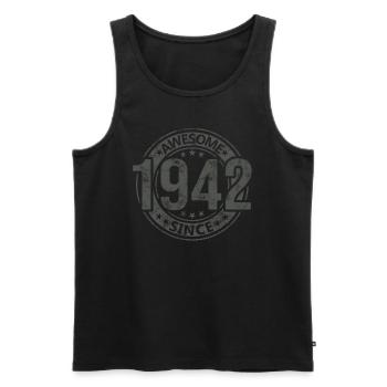 Awesome Since Vintage 1942 Retro Birthday - Men's Premium Organic Tank Top - black - Front - Michal (187cm)