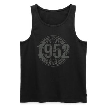 Génial depuis l’anniversaire rétro vintage 1952 - Débardeur bio Premium Homme - noir - Devant - Michal (187cm)