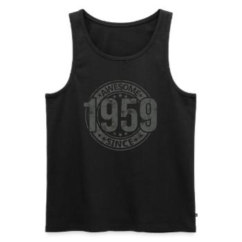 Awesome Since Jahrgang 1959 Retro Geburtstag - Männer Premium Bio Tank Top - Schwarz - Vorne - Michal (187cm)