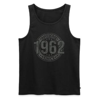 Awesome Since Jahrgang 1962 Retro Geburtstag - Männer Premium Bio Tank Top - Schwarz - Vorne - Michal (187cm)