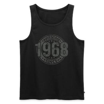 Génial depuis l’anniversaire rétro vintage 1968 - Débardeur bio Premium Homme - noir - Devant - Michal (187cm)