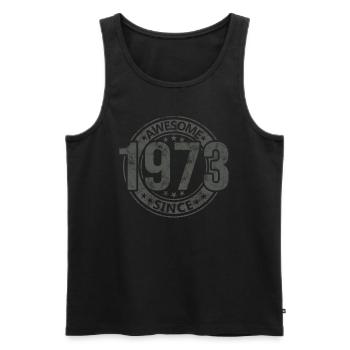 Awesome Since Jahrgang 1973 Retro Geburtstag - Männer Premium Bio Tank Top - Schwarz - Vorne - AI Model Male 178 light (178cm)
