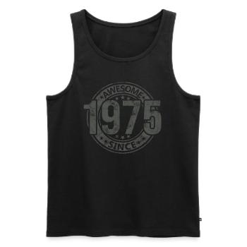 Awesome Since Vintage 1975 Retro Birthday - Men's Premium Organic Tank Top - black - Front - Michal (187cm)