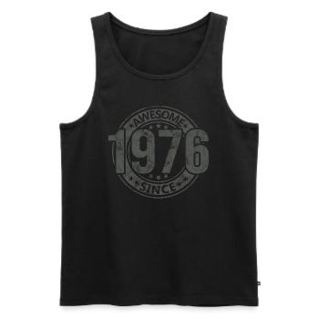 Awesome Since Vintage 1976 Retro Birthday - Men's Premium Organic Tank Top - black - Front - Michal (187cm)