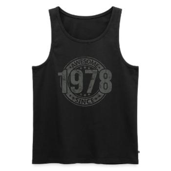 Awesome Since Jahrgang 1978 Retro Geburtstag - Männer Premium Bio Tank Top - Schwarz - Vorne - Michal (187cm)