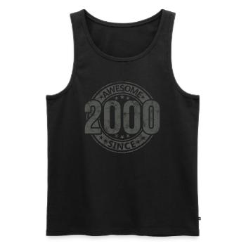Awesome Since Jahrgang 2000 Retro Geburtstag - Männer Premium Bio Tank Top - Schwarz - Vorne - Michal (187cm)