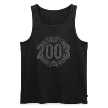 Awesome Since Jahrgang 2003 Retro Geburtstag - Männer Premium Bio Tank Top - Schwarz - Vorne - AI Model Male 178 light (178cm)