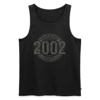 Awesome Since Jahrgang 2002 Retro Geburtstag - Männer Premium Bio Tank Top - Schwarz - Vorne - Michal (187cm)