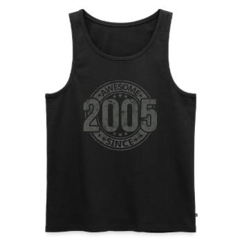 Awesome Since Jahrgang 2005 Retro Geburtstag - Männer Premium Bio Tank Top - Schwarz - Vorne - AI Model Male 178 light (178cm)