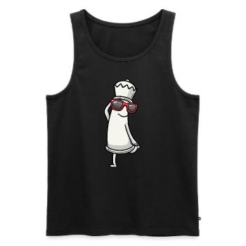 Dancing chess pieces Chess players - Men's Premium Organic Tank Top - black - Front - AI Model Male 178 light (178cm)