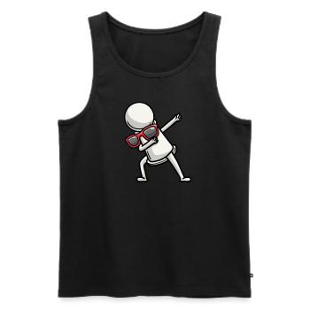 Dancing chess pieces Chess players - Men's Premium Organic Tank Top - black - Front - AI Model Male 178 light (178cm)