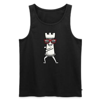 Dancing chess pieces Chess players - Men's Premium Organic Tank Top - black - Front - AI Model Male 178 light (178cm)