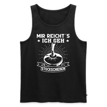 Stockschütze mir reichts ich geh Stockschießen - Männer Premium Bio Tank Top - Schwarz - Vorne - AI Model Male 178 light (178cm)
