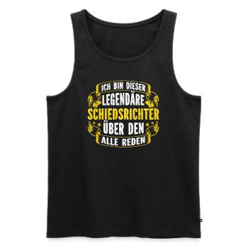Schiedsrichter Legendär Referee Fußball Schiri - Männer Premium Bio Tank Top - Schwarz - Vorne - Michal (187cm)