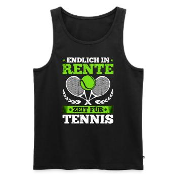 Rente Zeit Für Tennis Tennisspieler Rentner - Männer Premium Bio Tank Top - Schwarz - Vorne - Michal (187cm)