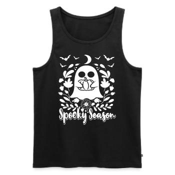 Niedliches Gespenst Halloween Gespenstische Saison - Männer Premium Bio Tank Top - Schwarz - Vorne - Michal (187cm)